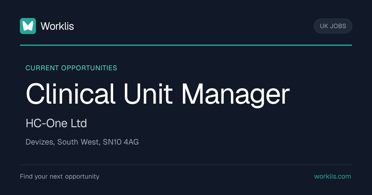 Clinical Unit Manager - HC-One Ltd